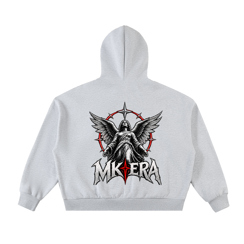 Fleeced Full-Zip Boxy Hoodie