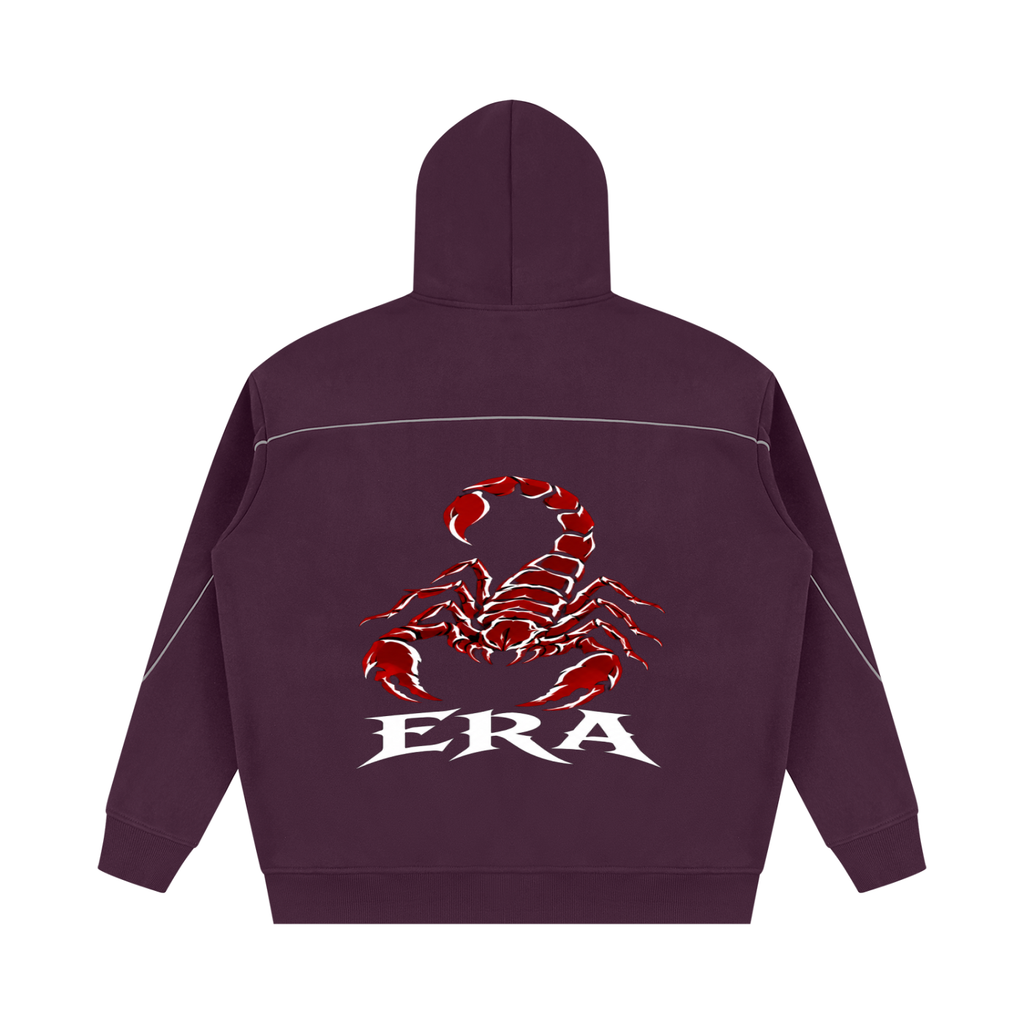 Unisex Oversized Piping Fleece Hoodie