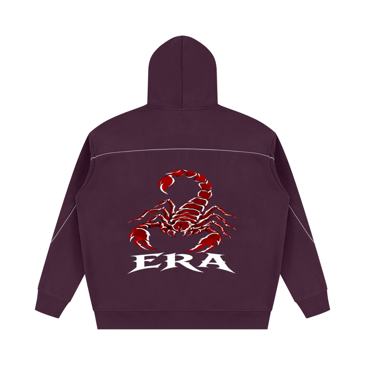 Unisex Oversized Piping Fleece Hoodie