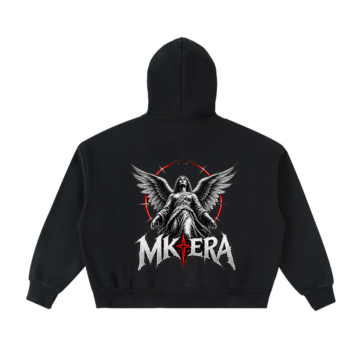 Fleeced Full-Zip Boxy Hoodie