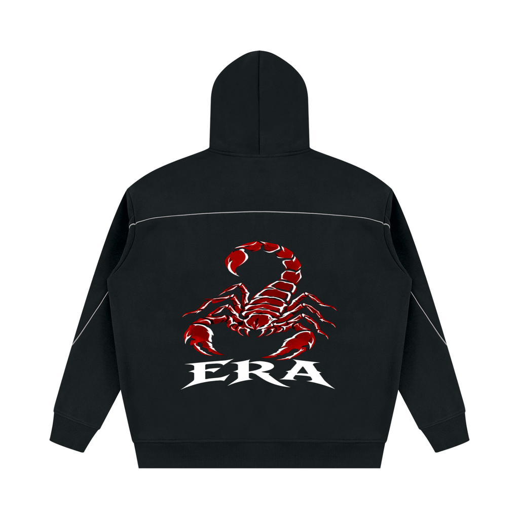 Unisex Oversized Piping Fleece Hoodie
