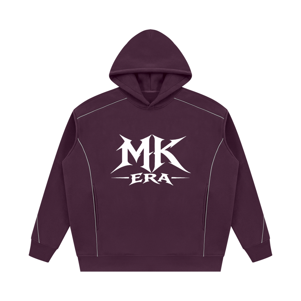 Unisex Oversized Piping Fleece Hoodie
