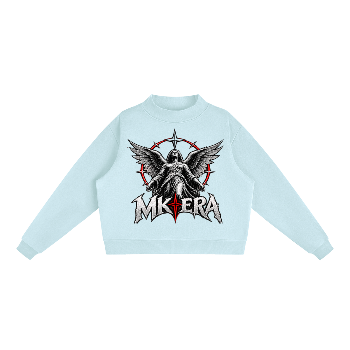 Essential Fleece Mock-Neck Crew Sweatshirt