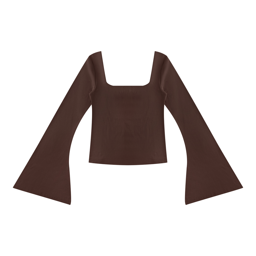 Women's Ruched Bell Sleeve T-Shirt