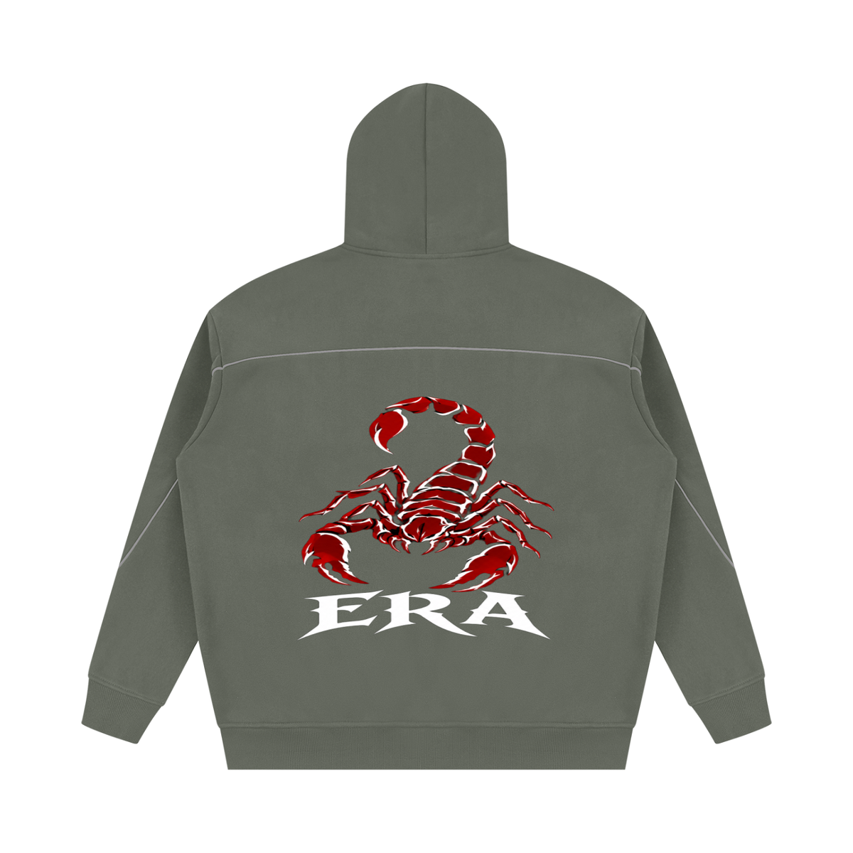 Unisex Oversized Piping Fleece Hoodie