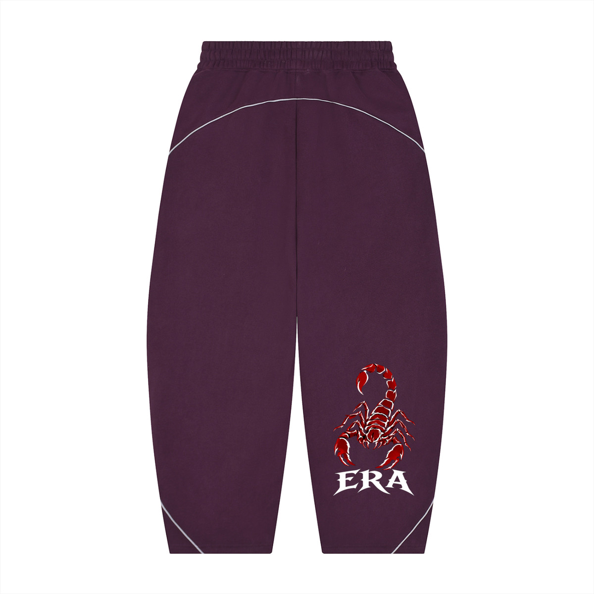 Unisex Piping Fleece Barrel Leg Sweatpants