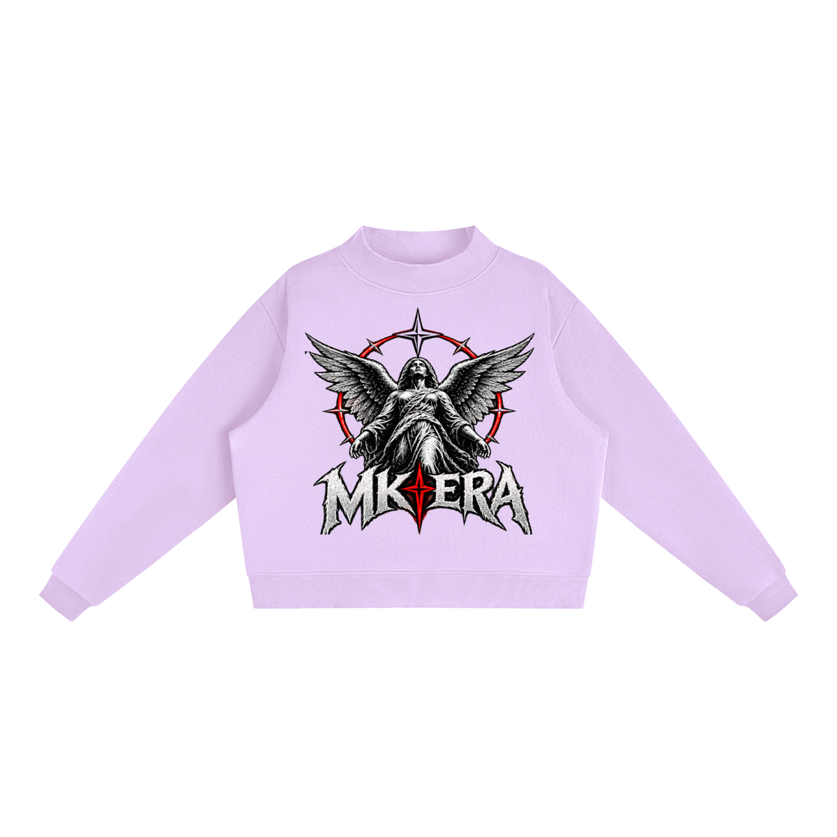 Essential Fleece Mock-Neck Crew Sweatshirt