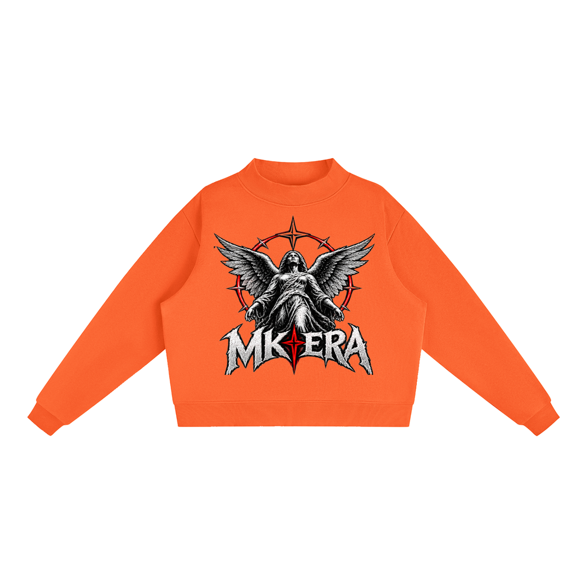 Essential Fleece Mock-Neck Crew Sweatshirt