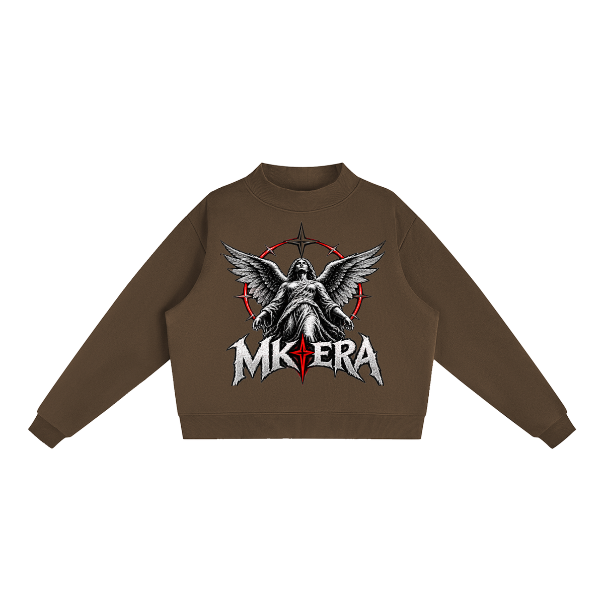 Essential Fleece Mock-Neck Crew Sweatshirt