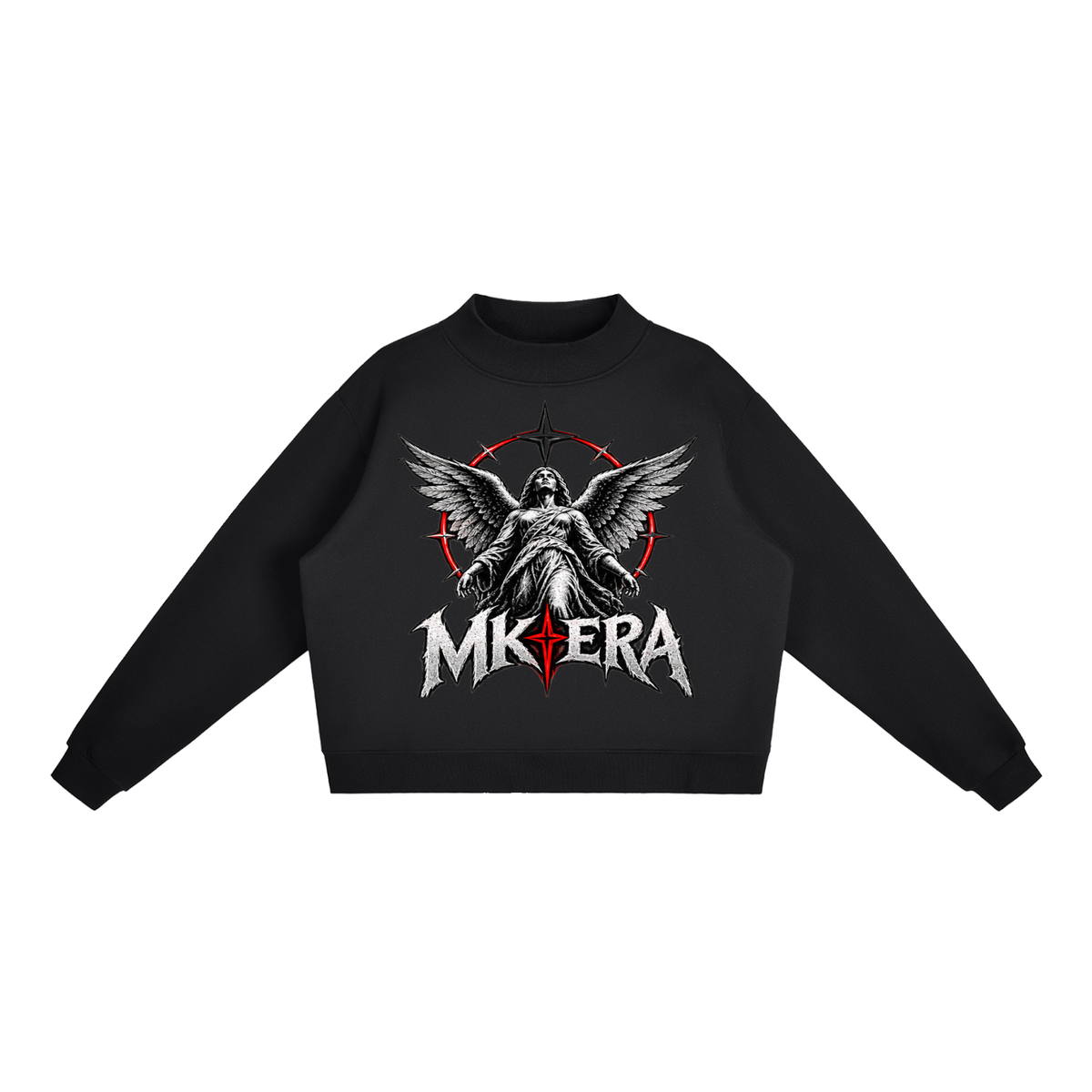 Essential Fleece Mock-Neck Crew Sweatshirt
