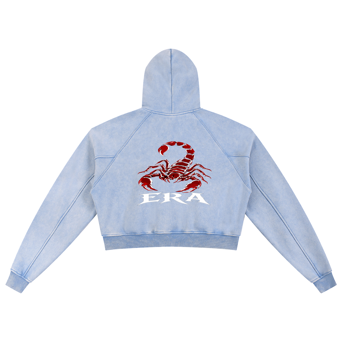 Snow Washed Cropped Hoodie