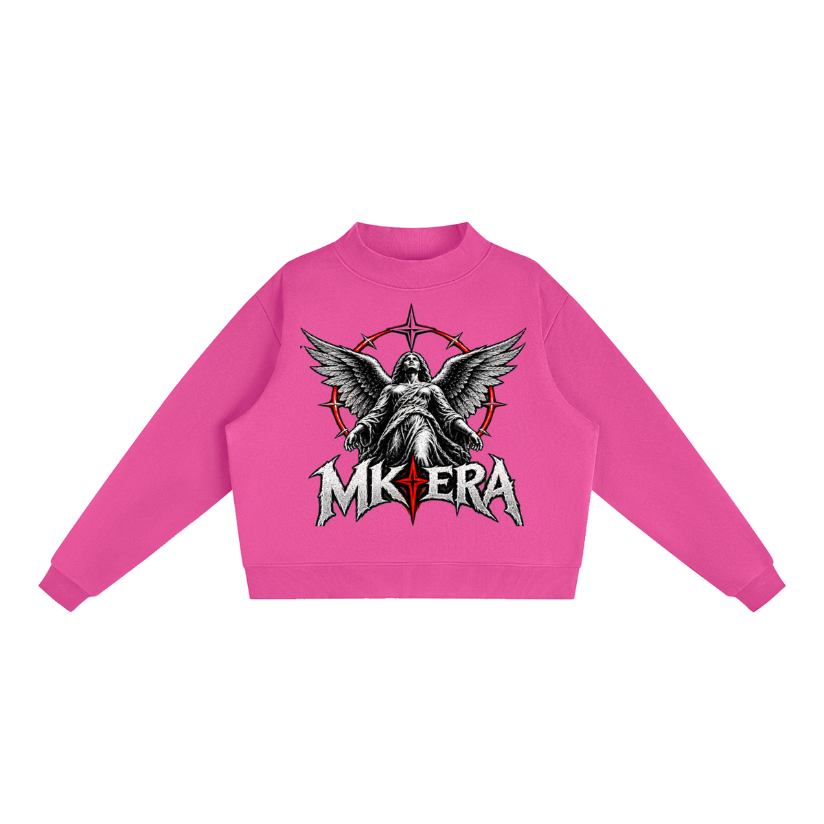 Essential Fleece Mock-Neck Crew Sweatshirt