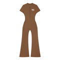 Women’s Tight Flared Leg Quarter-Zip Jumpsuit