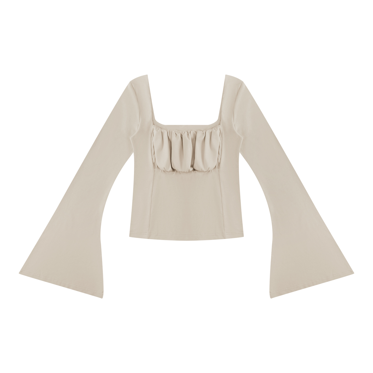 Women's Ruched Bell Sleeve T-Shirt