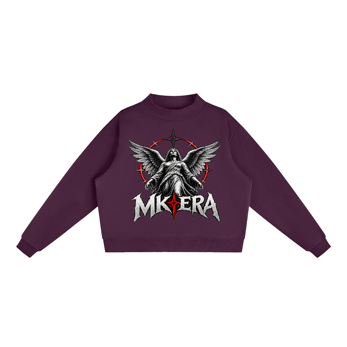 Essential Fleece Mock-Neck Crew Sweatshirt