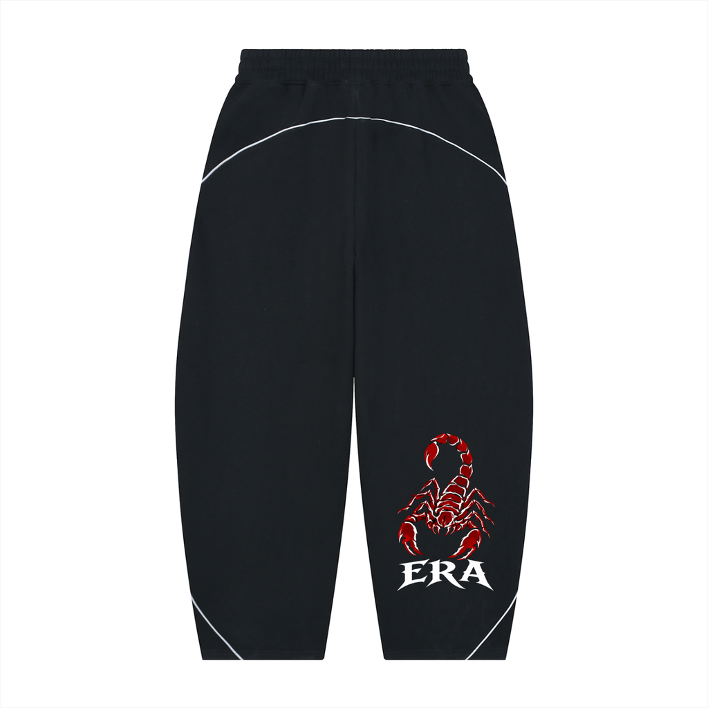 Unisex Piping Fleece Barrel Leg Sweatpants